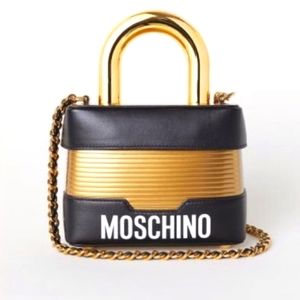 H & M MOSCHINO LOCK BAG LIMITED EDITION.